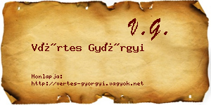 Vértes Györgyi névjegykártya
